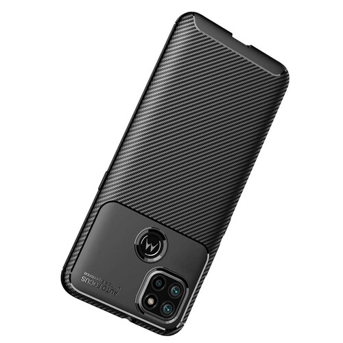 Funda con Acabado tipo Fibra de Carbono para Motorola G9 Power