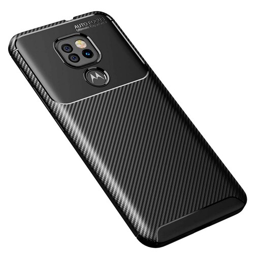 Funda con Acabado tipo Fibra de Carbono para Motorola G9 Play
