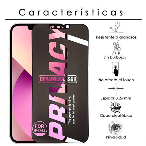 Mica Cerámica Mate de Privacidad Compatible con iPhone 13