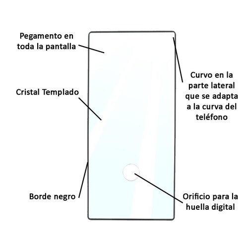 Mica Cristal Templado Para S22 Ultra Con Orificio de Huella 