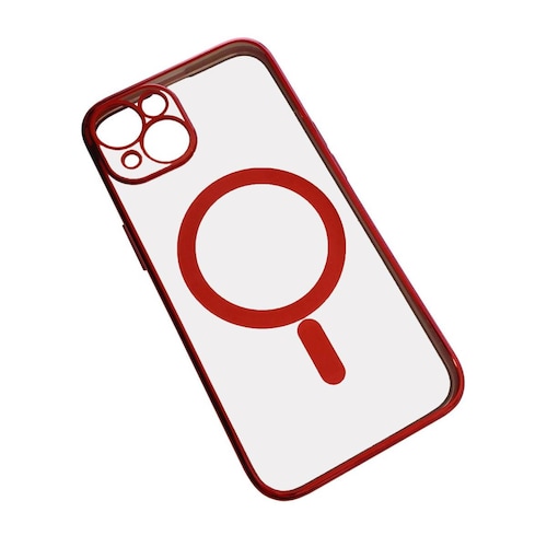 Funda Magsafe con Protector de Cámara para Iphone 13 Mini Rojo