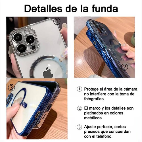 Funda Magsafe con Protector de Cámara para Iphone 13 Mini Rojo