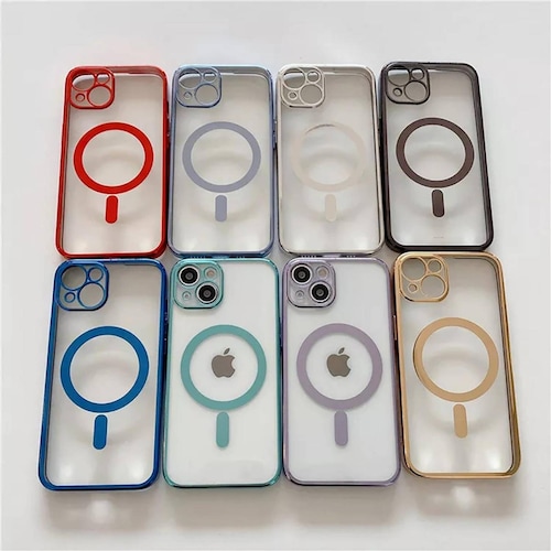 Funda Magsafe con Protector de Cámara para Iphone 13 Mini Rojo