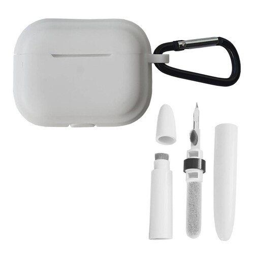 Funda para Airpods Pro 2 Generación y Pluma Limpiadora Blanco