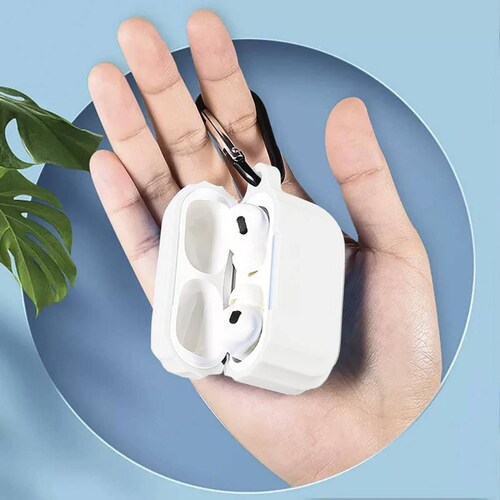 Funda para Airpods Pro 2 Generación y Pluma Limpiadora Blanco
