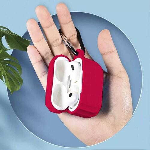 Funda para Airpods Pro 2 Generación y Pluma Limpiadora Rojo