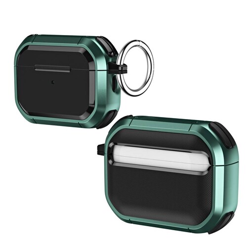 Funda Uso Rudo para Airpods Pro 2a Gen. y pluma limpiadora Verde