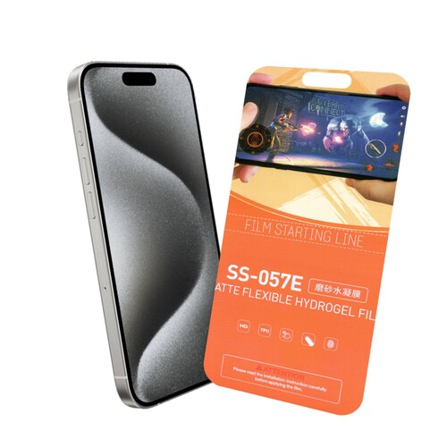 Mica de Hidrogel Mate Para iPhone 15 Pro Max o 15 Plus o 15