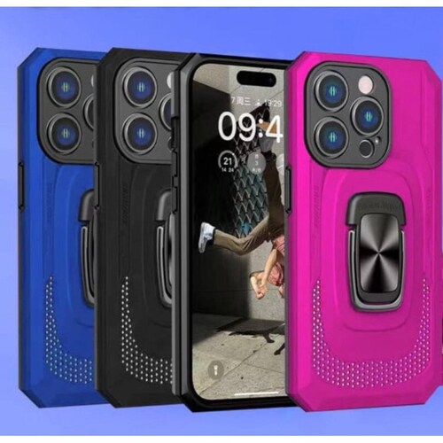 Case Samsung A24 Negro Infinite Space Funda Protector Reforzado Soporte Anillo Magnetico