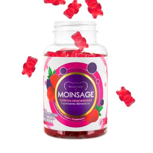 Gomita Vegetariana Moinsage Beauty Bear Fresa 60 Und - S008 