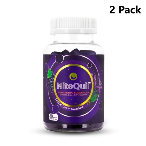 Gomita Relajante Nitequil Natural Uva 60 Und 2 Pack - S008 