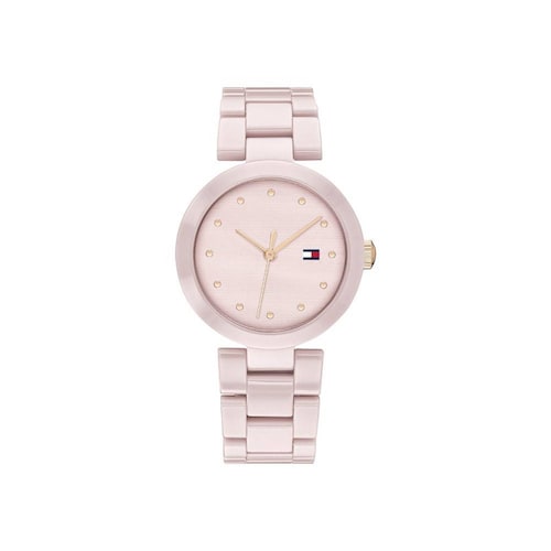 reloj de niña tommy hilfiger rosa y blanco