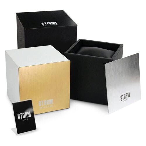 Reloj Storm Caballero Color Plateado 47456/B - S023 