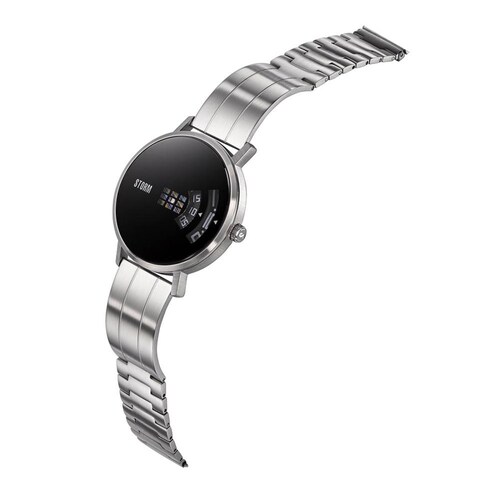 Reloj Storm Caballero Color Plateado 47458/BK - S023 