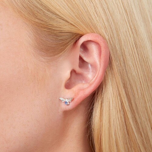 Aretes Olivia Burton Lucky Bee Chapa Plata OBJAME103N Mujer 