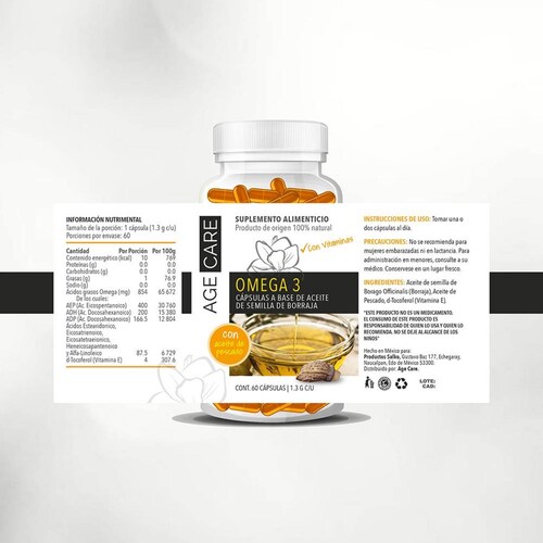 Omega3 Age Care Aceite Semilla de Borraja Natural - S021 