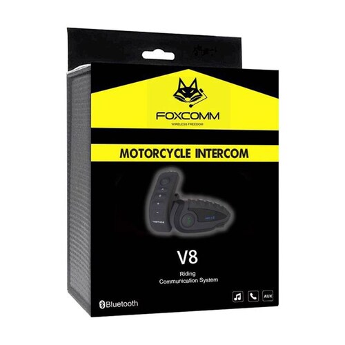 Intercom Motocicleta +Radio Fm Foxcomm V8 C/Control - S006 