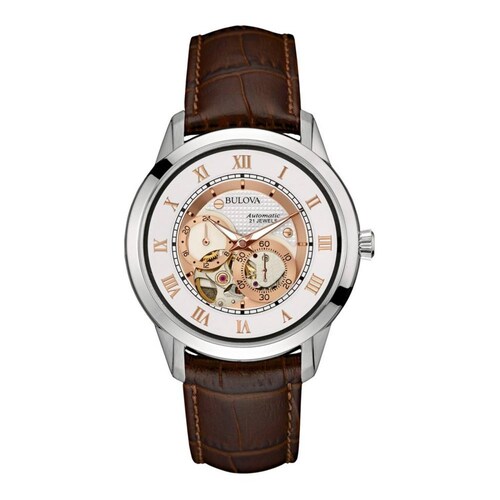 Reloj Bulova Mechanicals Caballero Marrón 96A172 - S004 