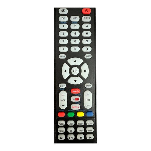 Control Letras Azules Compatible Con Daewoo Smart Tv +Pilas