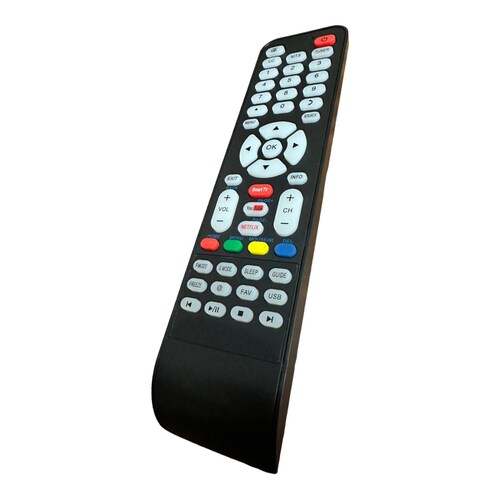 Control Letras Azules Compatible Con Daewoo Smart Tv +Pilas