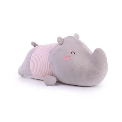 Peluche Rinoceronte gris acostado 35cm