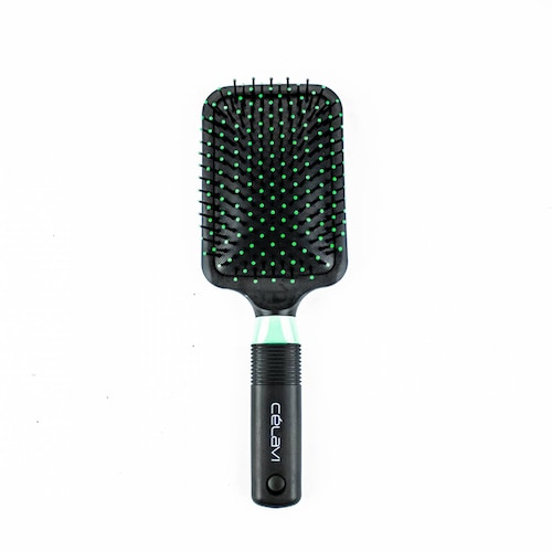 Cepillo Celavi Verde con Negro para el Cabello Tamaño Grande