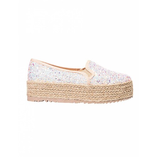 LEON Tenis Plataforma Casual Dama Mujer Negro Glitter 2507