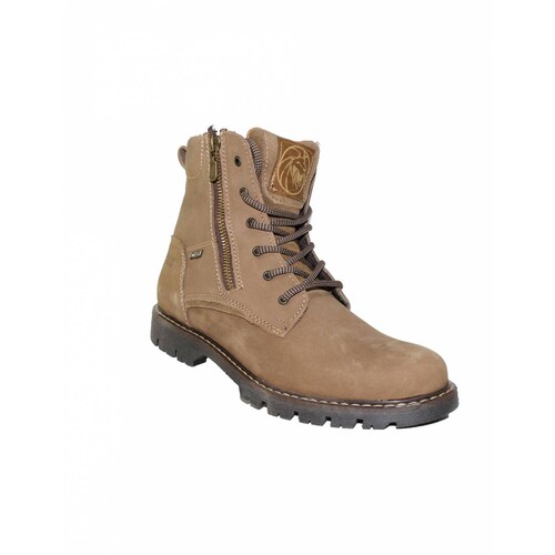 BOTA CASUAL LEON MUJER DAMA CAFE OCRE PIEL CRAZY 0262