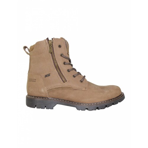 BOTA CASUAL LEON MUJER DAMA CAFE OCRE PIEL CRAZY 0262