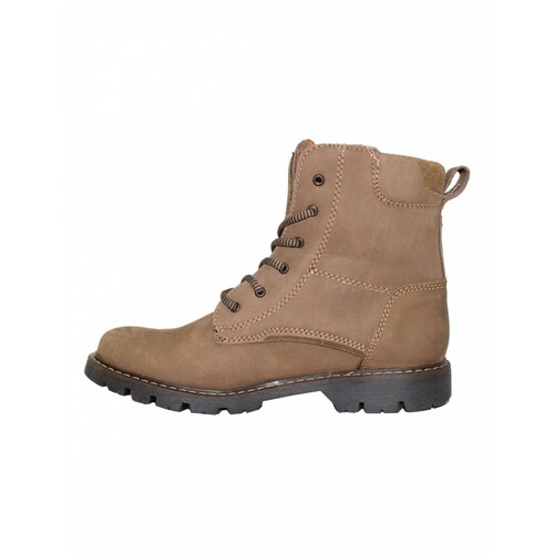 BOTA CASUAL LEON MUJER DAMA CAFE OCRE PIEL CRAZY 0262