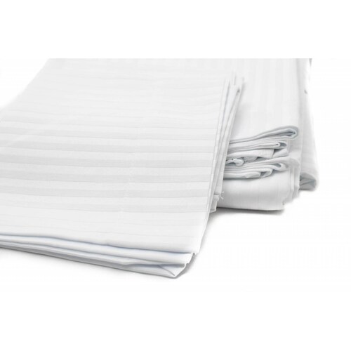 Set de Sabanas Almoda Hoteleras Queen Size Rayada (plana, Cajón Y Fdas) 
