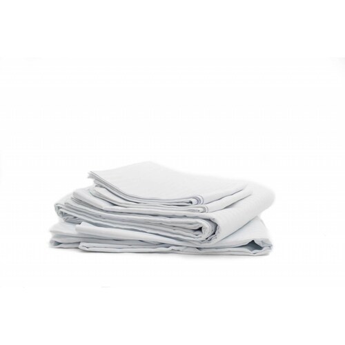 Set de Sabanas Almoda Hoteleras Queen Size Rayada (plana, Cajón Y Fdas) 