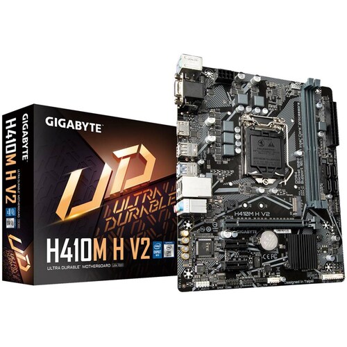 Motherboard GIGABYTE H410M H V2, DDR4, 64 GB, Intel, LGA 1200