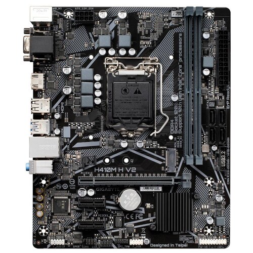 Motherboard GIGABYTE H410M H V2, DDR4, 64 GB, Intel, LGA 1200