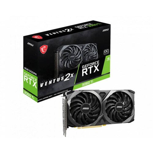 TARJETA DE VIDEO MSI GEFORCE RTX 3060 TI VENTUS 2X 8G OCV1 LHR GDDR6