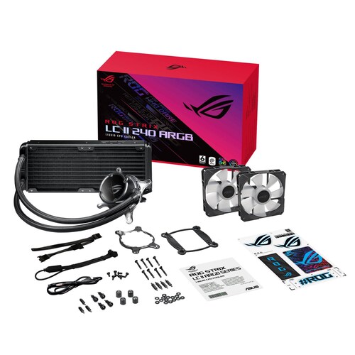VENTILADOR CPU ASUS ROG STRIX LC II 240 ARGB AURA SYNC RGB,2 FANS