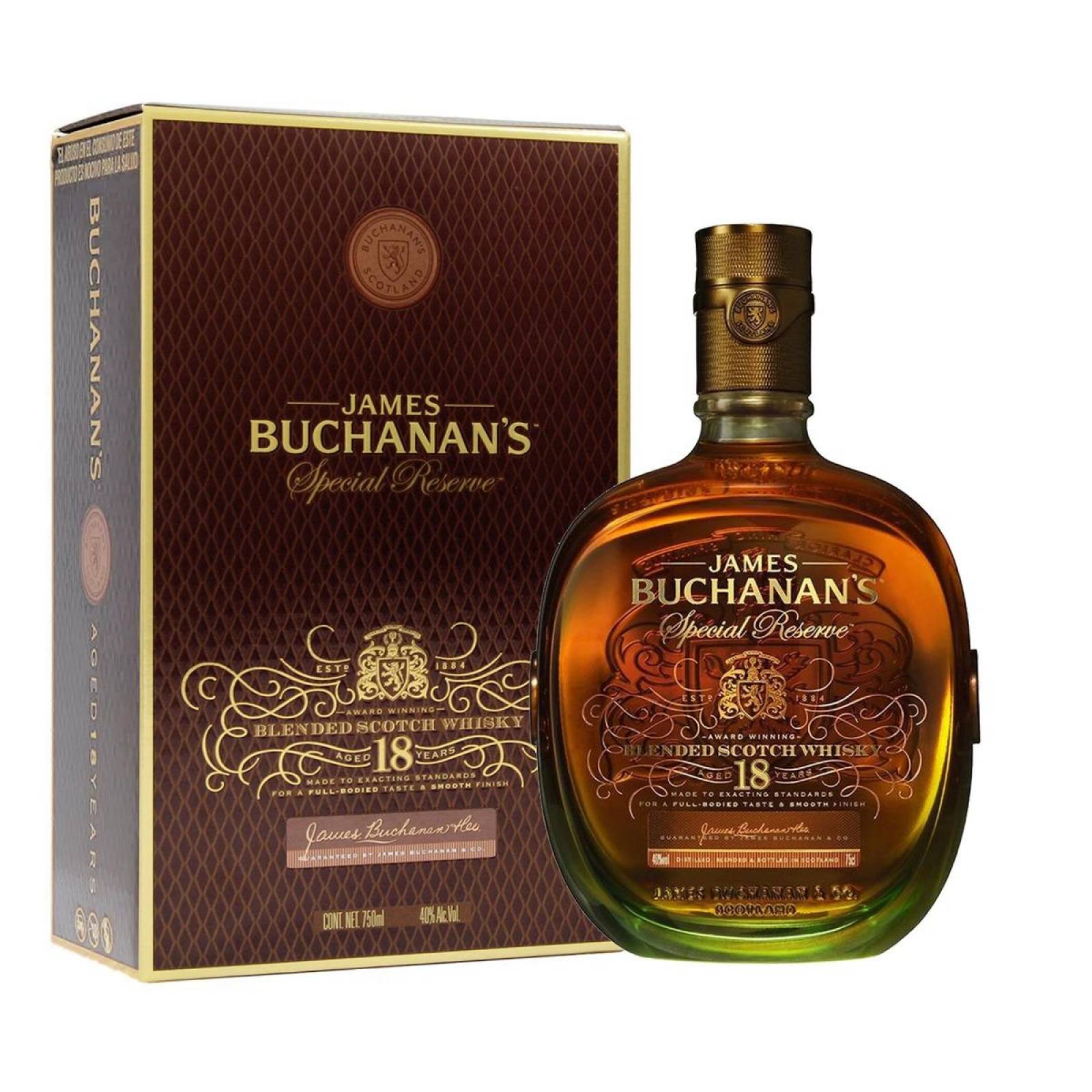 Caja de 6 whisky buchanans blend 18 años reserva especial 750 ml Sears
