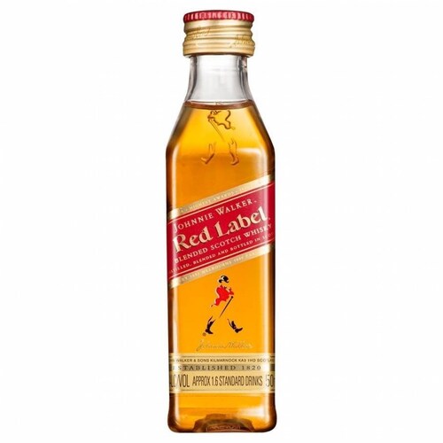 Whisky Johnnie Walker Etiqueta Roja Mini 50 ml 