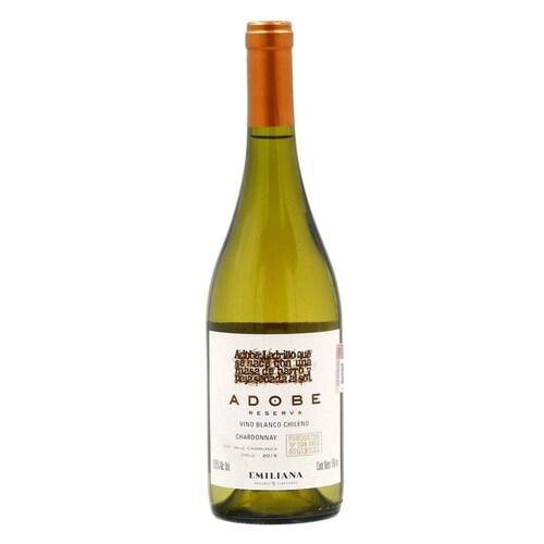 Vino Blanco Adobe Reserva Chardonnay Organico 750 ml 