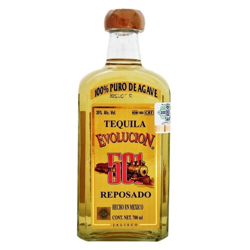 Caja de 12 Tequila Evolucion 501 Reposado 700 ml 