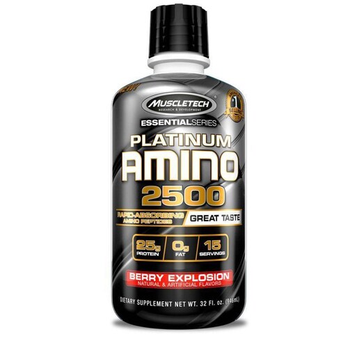 Aminoacidos Muscletech Essential Series Platinum 100% Amino 2500 Liquido 32 oz 