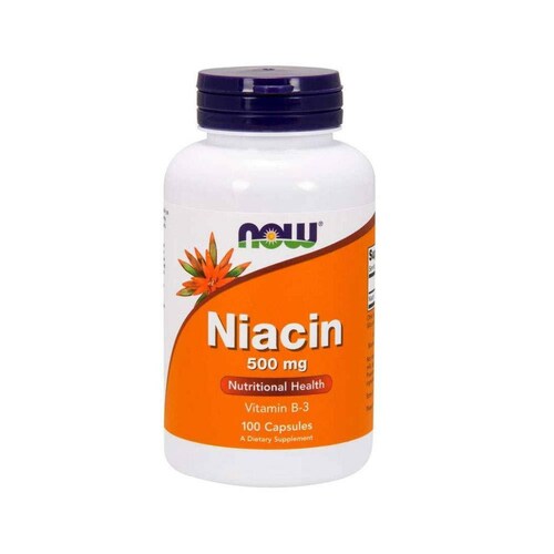 Vitamina B3 Now Niacina 500 Mg 100 Cápsulas 