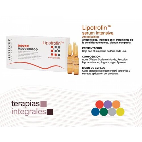 Mesoterapia Simildiet Laboratorios Lipotrofin Anticelulitico 20 ampolletas de 2ml c/u 