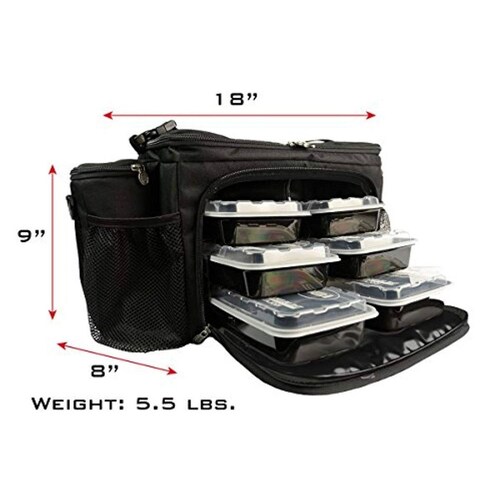 Maleta para alimentos Isolator Fitness Isobag 6 alimentos 1 maleta con 12 toppers y 3 hielos secos ( 