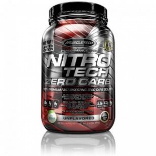 Proteina zero carbohidratos Muscletech Nitro tech zero carb 1.5 Libras (25 Servicios) 