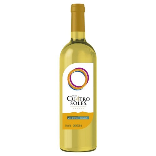 Caja de 12 Vino Espumoso Cuatro Soles Blanco Afrutado 750 ml 