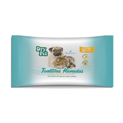 Toallitas Húmedas Dry Pet Para limpieza externa de Perros 