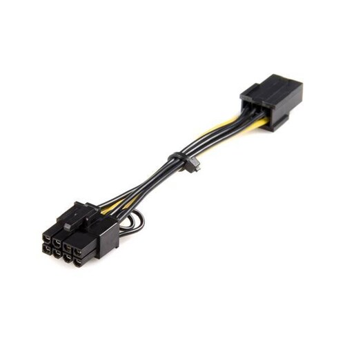 Cable adaptador de corriente pci express 6 pines a 8 pines . 