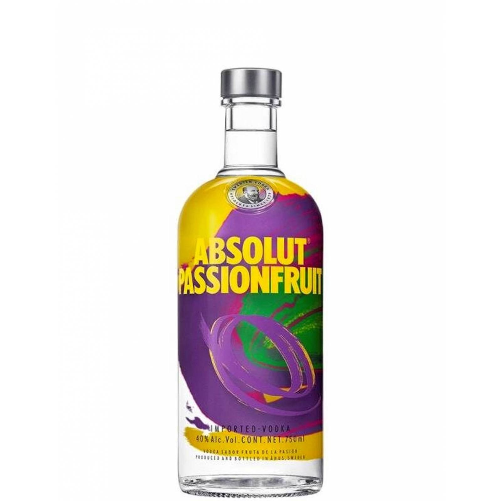 Caja De 12 Vodka Absolut Passion Fruit 750 Ml Sears