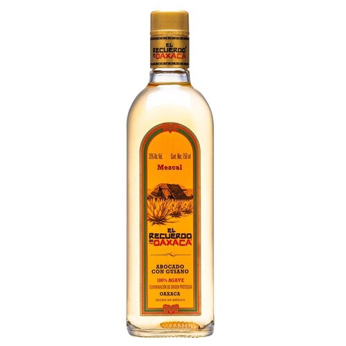 Pack de 4 Mezcal Recuerdo De Oaxaca Con Gusano 750 ml 